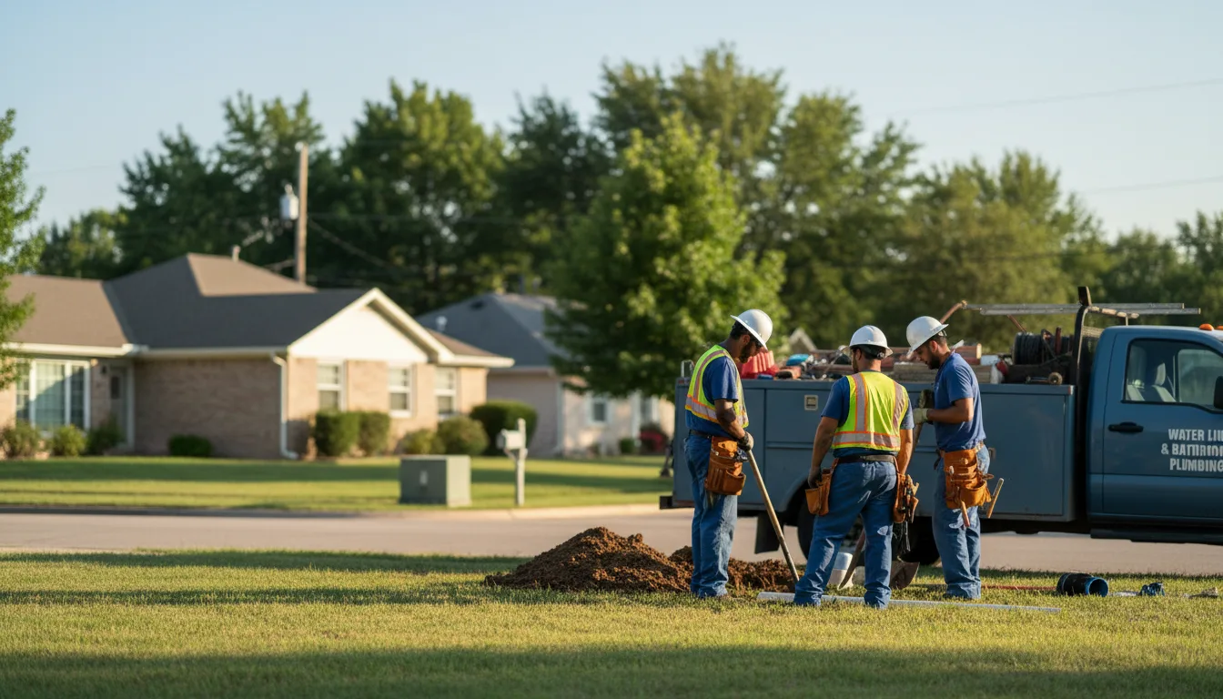 Residential water line and bathroom plumbing service in Riverton, NE